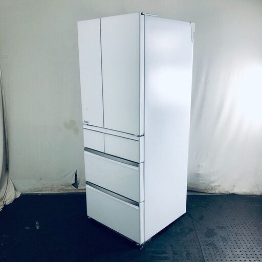 ID:rg219578 【自社配送エリア内限定】三菱 MITSUBISHI 冷蔵庫 ファミリー 中古 2020年製 6ドア 600L ホワイト ファン式 観音開き MR-WX60F-W  【リユース品：状態B】【送料無料】【設置費用無料】