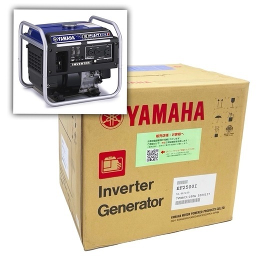 ○新品/正規品■23.3万 ヤマハ インバーター発電機 YAMAHA EF2500i ガソリンエンジン 防災 災害 非常用 出力2.5kVA■ジモティ姫路