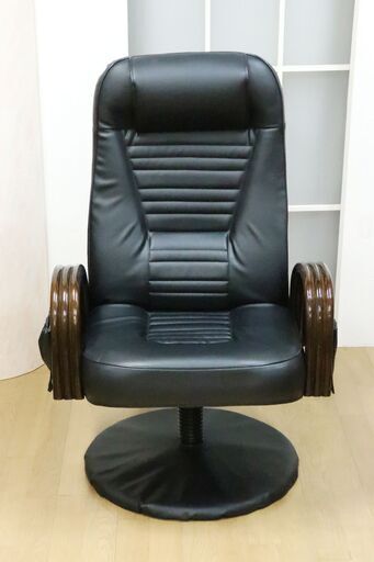 座椅子　LZ-4093BK　HAGIHARA　幅70㎝×奥行き61㎝×高さ99㎝　イス
