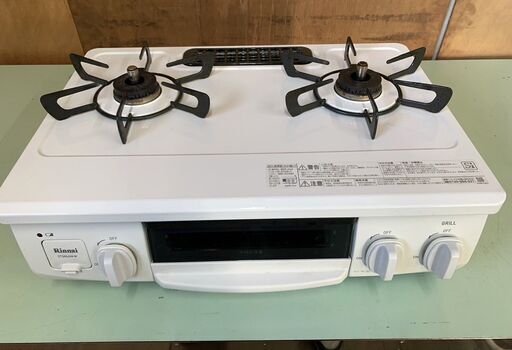 伊勢崎店【現状品】gi10-2 Rinnai リンナイ グリル付ガステーブル ET34NJH4-W 2022年製