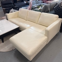 IDC大塚家具 カウチソファ ホワイト - 3人掛けソファ 