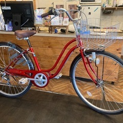 前後タイヤ・後輪チューブ新品！】 LEDダイナモ 6段変速 27インチ