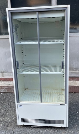 【動確済み】2017年 業務用 SANDEN 冷蔵ショーケース VRS-106XE 194L 633×435×1442 グラスショーケース 瓶ビール冷蔵庫 厨房機材 大阪発