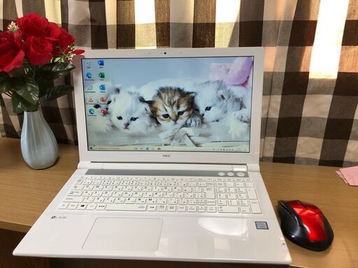 美品美麗品・限定１台！超高速i7第7・新品超速SSD256GB・お洒落ホワイト・Webｶﾒﾗ内蔵・Win11・NEC・/Office2021付/15.6ｲﾝﾁ/メモリ8GB/無線/DVD・CD再生ｿﾌﾄ付　No.2410011-2