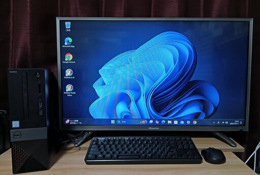 本日のみお値引き価格★超お得なセットSSD搭載で爆速起動！Vostro 3267美品PC!Win11＋ハイセンス32型TVモニター＋バッファロー新古無線キーボード他！すぐ使えます★