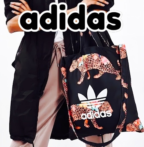 2way●コラボ●adidas×The Farm Company●トートバッグ●ショルダーバッグ●チーター●ハイビスカス●ブラック