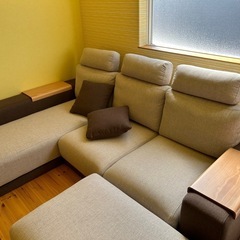 【商談中】CASACASAＬ型カウチ付きソファ　