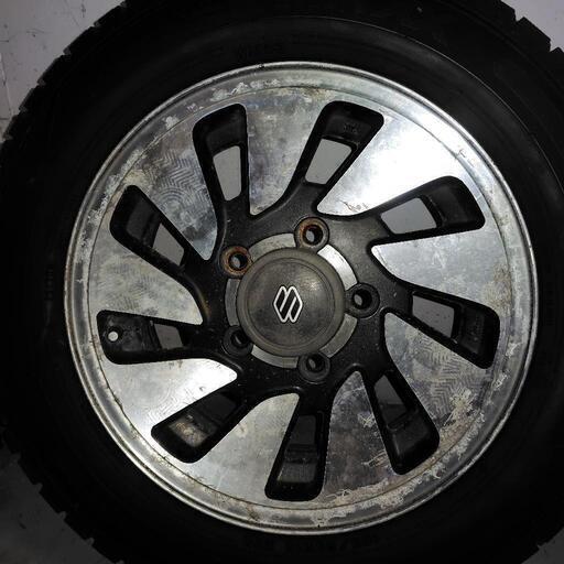 195/65/16 ホイールタイヤ4本セットjb23ジムニーに付いてました。 (し  