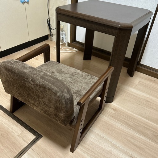 【中古美品】リビングこたつ　（DKM-U580D BR）YUASA おこた 暖房