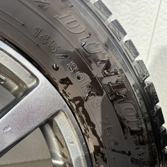 【美品 4本セット】スタッドレスタイヤ 145/80R13 NBOX