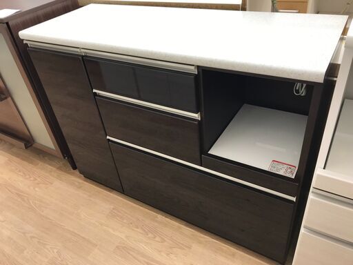 ★ジモティ割あり★ ニトリ レンジ台 ダークブラウン H90×W120×D45 クリーニング済み KJ6496
