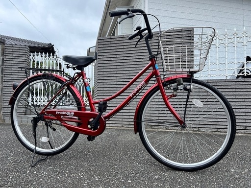 24インチ　ママチャリ/大きめカゴ　自転車