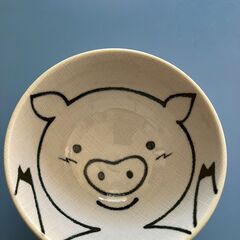 【中古】ブタさん茶碗　1枚