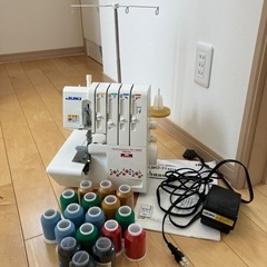 11万5千円のロックミシン mo-114dm juki 2本針4本糸 ハンドメイド 資材 