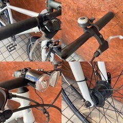 NESTO VACANZE2 前後フェンダーとオートライト付きクロスバイク 通勤・通学