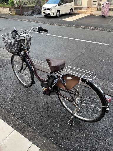 ブリヂストン　電動自転車　ブラウン