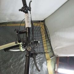 D818 ☆10000円☆ 折りたたみ中古自転車【20インチ 白 かご付き】