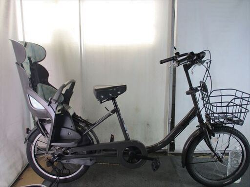 Ｄ819　★整備済み　中古　3人乗り対応　子乗せ付自転車★ブリヂストン　ビッケ【20インチ　　グレイ】