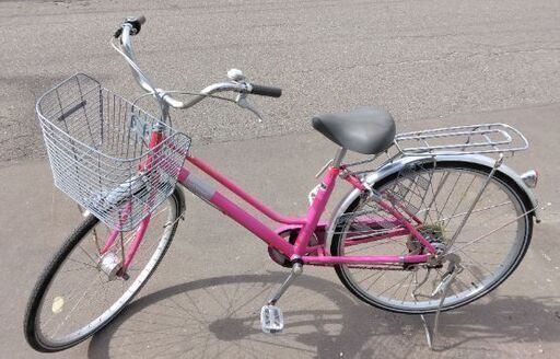 26インチ  中古 自転車 9480円 6段切替 鍵新品 オートライト付 新規防犯登録料コミ 458