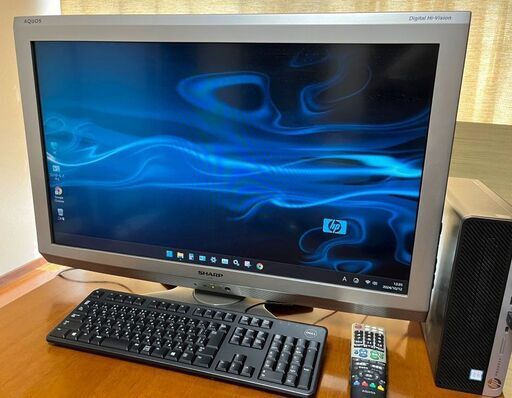 Win11 小型デスクトップパソコン HP ProDesk 600 GJ SFF / Intel第7世代CPU/８G/ 超高速NVMe SSD500GB/ DVD RWドライブ/ Microsoft Office /＋　SHARP　32インチTV