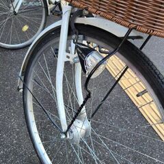 ★店頭にて試乗可★ J7828　シティサイクル　ホワイト　27インチ　6段変速　オートライト　簡易クリーニング済　【リユースのサカイ柏店】　 中古自転車 　流山市 中古自転車 松戸市 中古自転車 我孫子市 中古自転車 船橋市 中古自転車 守谷市 中古自転車 取手市 中古自転車　