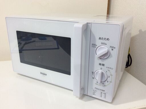 JT9649【Haier/ハイアール 電子レンジ】美品 2023年製 JM-17J-50 家電 キッチン ターンテーブル 横開き 50ヘルツ専用