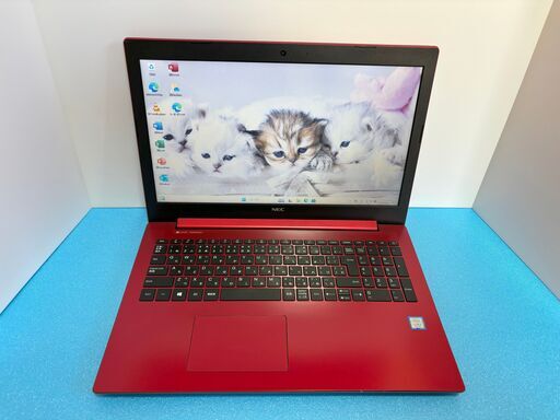 特Ａ美麗美品・爆速i7第8・新品超速SSD256GB・Webｶﾒﾗ内蔵・Win11・お洒落レッド・NEC/Office2021付/15.6ｲﾝﾁ/メモリ8GB/無線/DVD・CD再生ｿﾌﾄ付　No.2410012