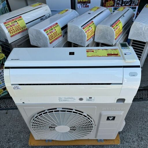 K05649 中古エアコン シャープ 2017年製 主に18畳用 冷房能力 5.6KW / 暖房能力 6.7KW