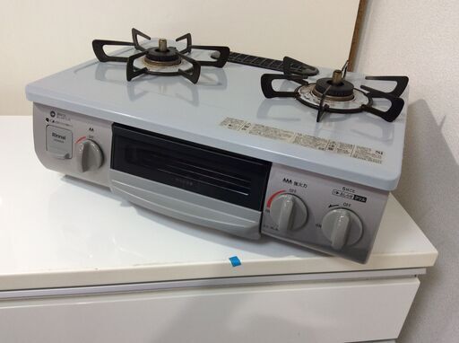 JT9654【RINNAI/リンナイ ガスコンロ LPガス】2023年製 KG35NGRR 家電 キッチン レンジ ガステーブル 右側強火 クリスタルコート