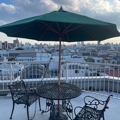 ガーデンチェアテーブルパラソルセット