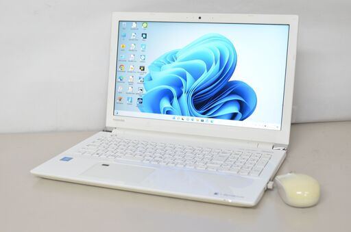 中古良品ノートパソコン 東芝 P1-E4JN-EW Windows11+office 爆速SSD256GB celeron-3867U/メモリ8GB/15.6インチ/webカメラ/無線/DVDマルチ