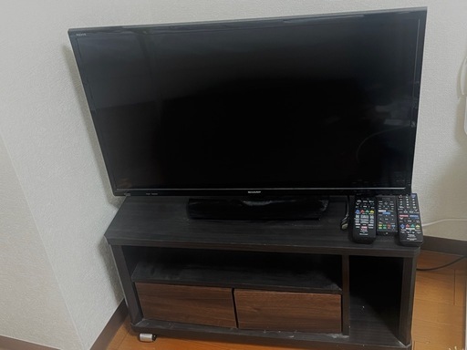 (譲り先決まりました)中古テレビ、テレビ台 セット 32インチ