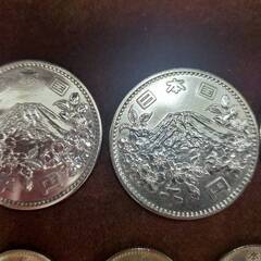 【美品～極美品】1964年東京五輪記念1000円銀貨×7枚　100円銀貨21枚