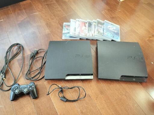 プレイステーション3 PS3 プレステ3 本体 2台 コントローラー 各種配線 ソフト13本付き