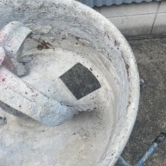 コンクリートミキサー 中古品 動作確認済み MEIHO 左官 モルタルミキサー 電動 車輪付き 