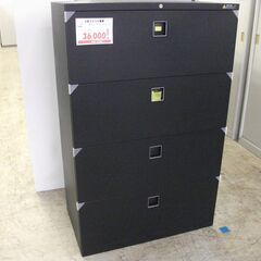 オカムラ　　新品4段ラテラル書庫　鍵付き