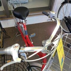 ★店頭にて試乗可★ J7831　marukin　マルキン　シティサイクル　レイニーホーム　レッド　26インチ　6段変速　オートライト　簡易クリーニング済　【リユースのサカイ柏店】　 中古自転車 　流山市 中古自転車 松戸市 中古自転車 我孫子市 中古自転車 船橋市 中古自転車 守谷市 中古自転車 取手市 中古自転車　