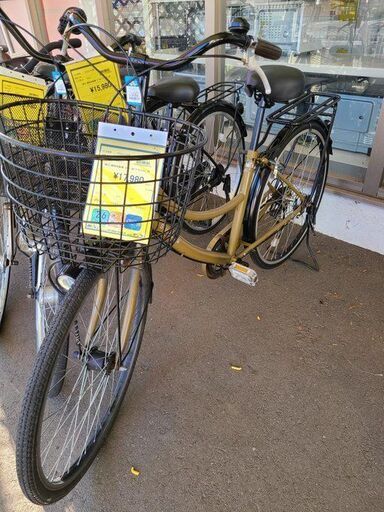 ★店頭にて試乗可★ J7832　ASAHI　アサヒサイクル　シティサイクル　サブクルーBAA-L　カーキ　26インチ　6段変速　オートライト　簡易クリーニング済　【リユースのサカイ柏店】　 中古自転車 　流山市 中古自転車 松戸市 中古自転車 我孫子市 中古自転車 船橋市 中古自転車 守谷市 中古自転車 取手市 中古自転車