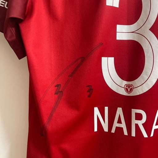 昔の鹿島アントラーズ ユニフォーム エネーレ 長袖 名良橋晃さんサイン