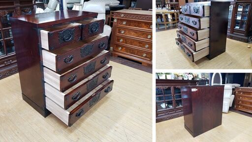 fukumaru8 j25　展示品　美品　岩谷堂 五段六杯 整理箪笥 鍵 j25 展示品 美品 岩谷堂 五段六杯 整理箪笥 鍵付き fukumaru8