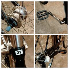 ※　受け渡し完了　※　　　　　　　　　　　　　　　　トラッドライン　27インチ　3段変速 オートライト　シティサイクル　中古自転車　通学用自転車