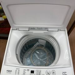 ☆ジモティー割引有☆ 5.0kg洗濯機/ｱｸｱ/AQW-GS5E6(KW)/2019