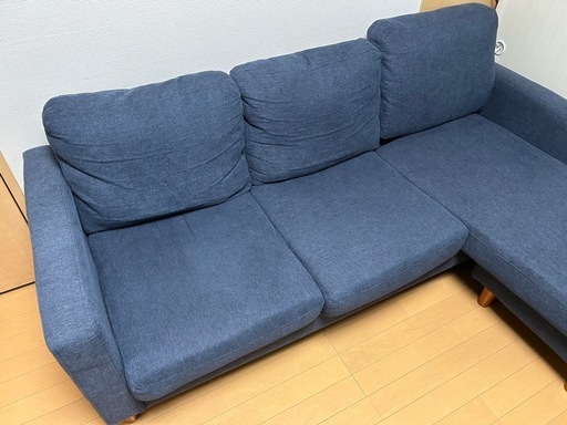 【家具350】3人掛けカウチソファ Noah