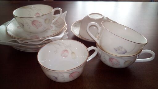 refine hoya china コーヒーカップ\u0026ソーサ　4組セット
