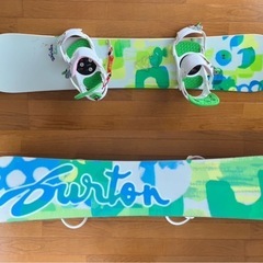 バートン☆BURTONスノーボード☆スノボ☆板☆140cm☆サロモン☆SALOMONビンディング☆セット☆おしゃれ☆可愛い