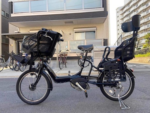 YAMAHA3人乗り子供乗せ電動自転車.20インチ 2481ヤマハ3人乗り対応20