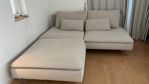 IKEA ソーデルハムン　3人掛け+オットマン