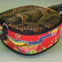 新品未使用品』初心者入門 三線 紅型胴巻き (黄色)