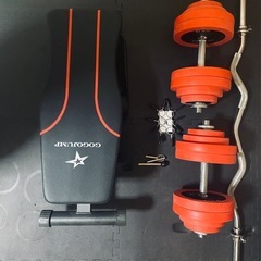 アイロテックダンベル60kg 30×2 EZバー　インクラインベンチ