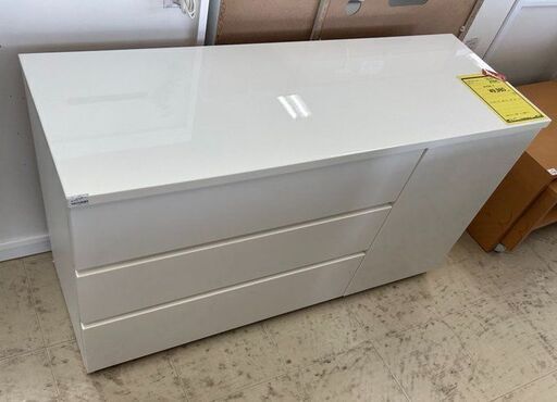 J5311 Nitori ニトリ ローチェスト フォウ 120 WH クリーニング済み　【リユースのサカイ柏店】